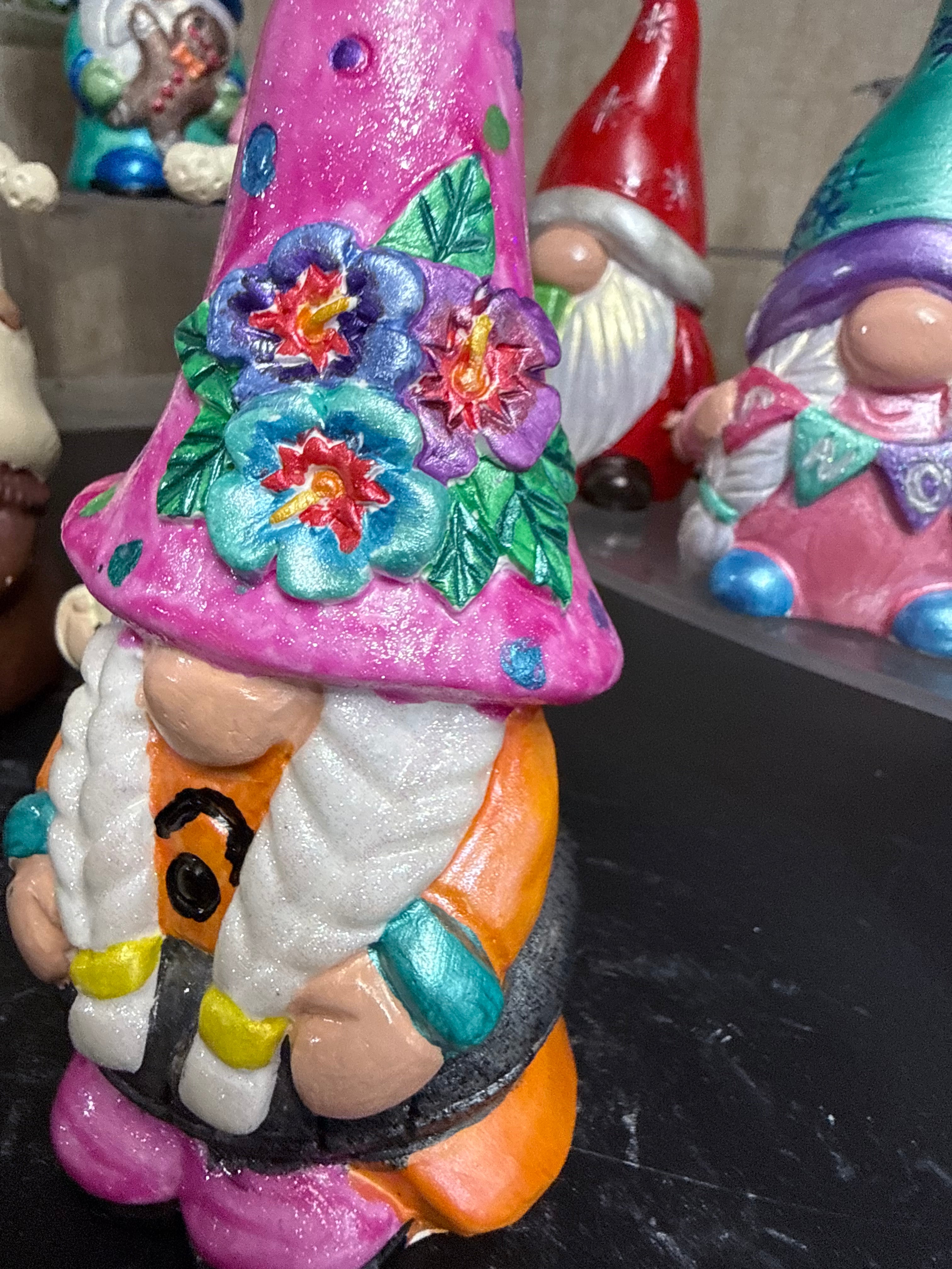 Hand-Painted Beach Gnome with Inner Tube - One of a Kind