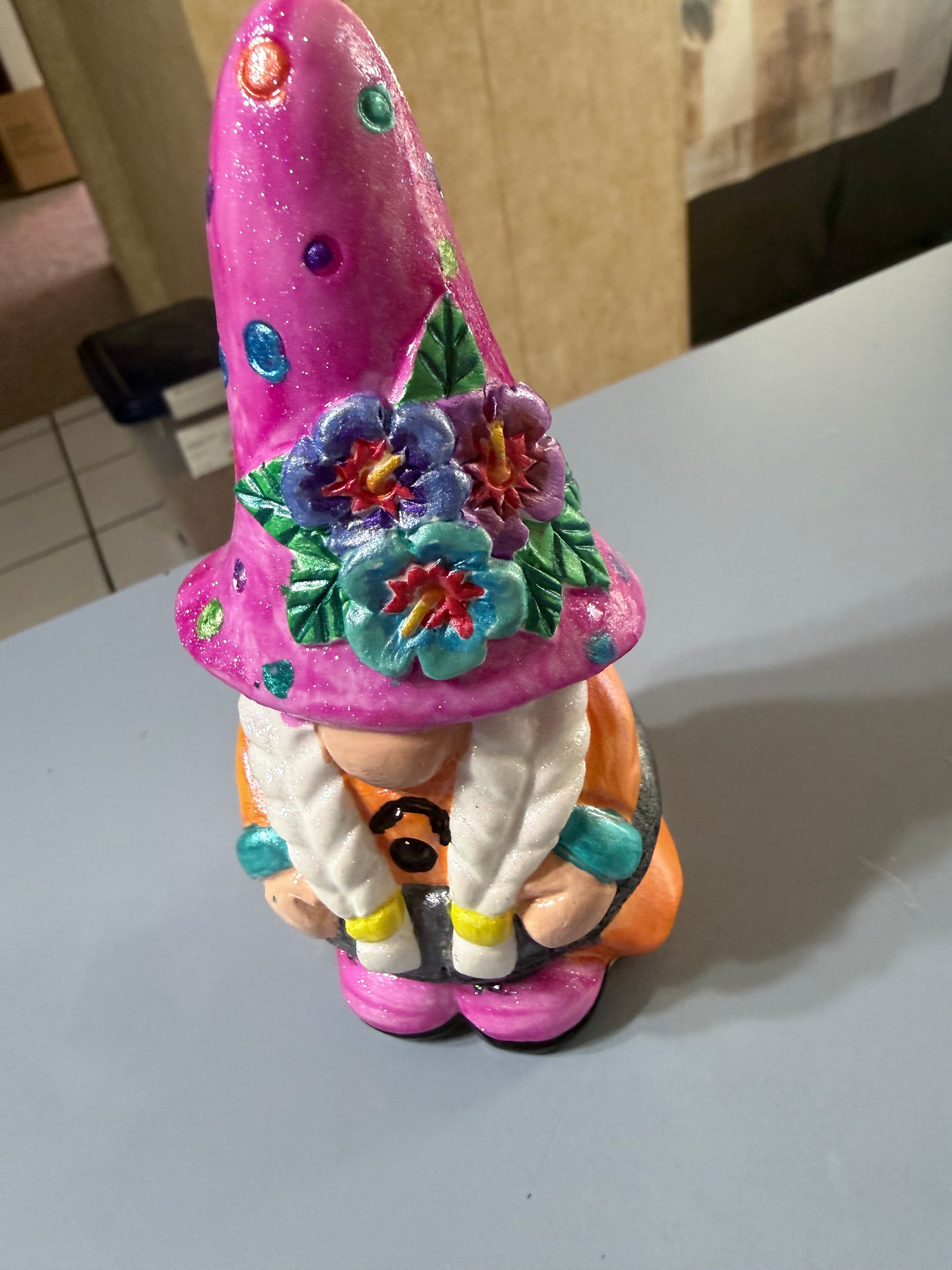 Hand-Painted Beach Gnome with Inner Tube - One of a Kind
