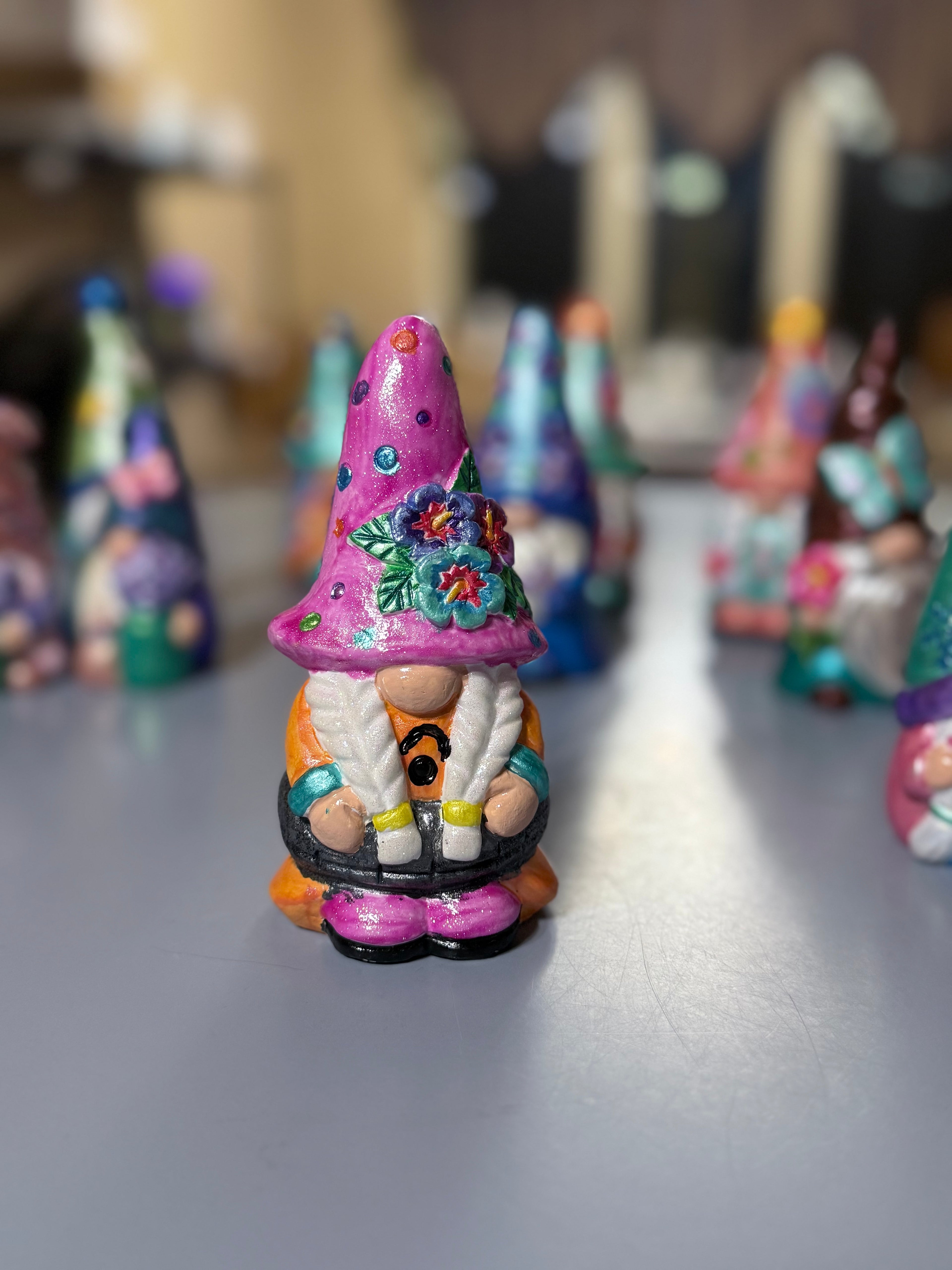 Hand-Painted Beach Gnome with Inner Tube - One of a Kind